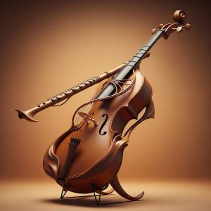 Strumento musicale immaginario che combina un flauto, un violino e un violoncello